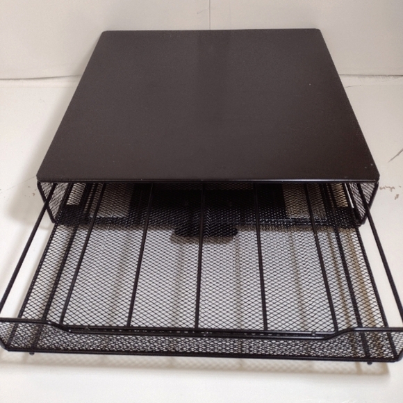 Other - Black Metal Mesh K- Cup Keurig Sliding Rolling Tray